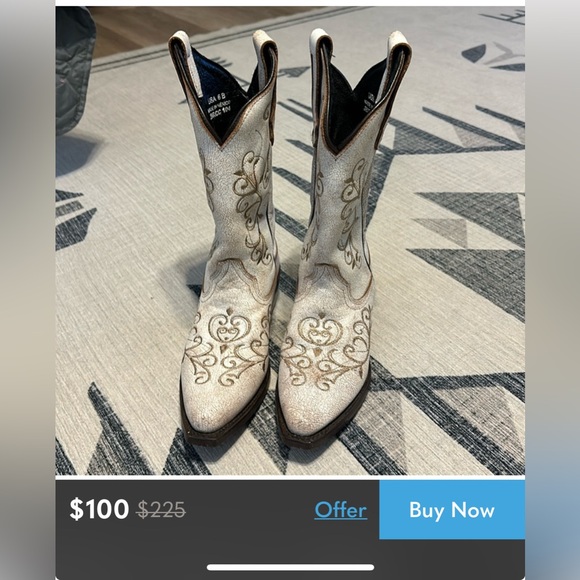 J.B. Dillon Stoney Clover Lane Authentictic Cowboy Boots Made in Mexico - Picture 6 of 6